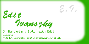 edit ivanszky business card